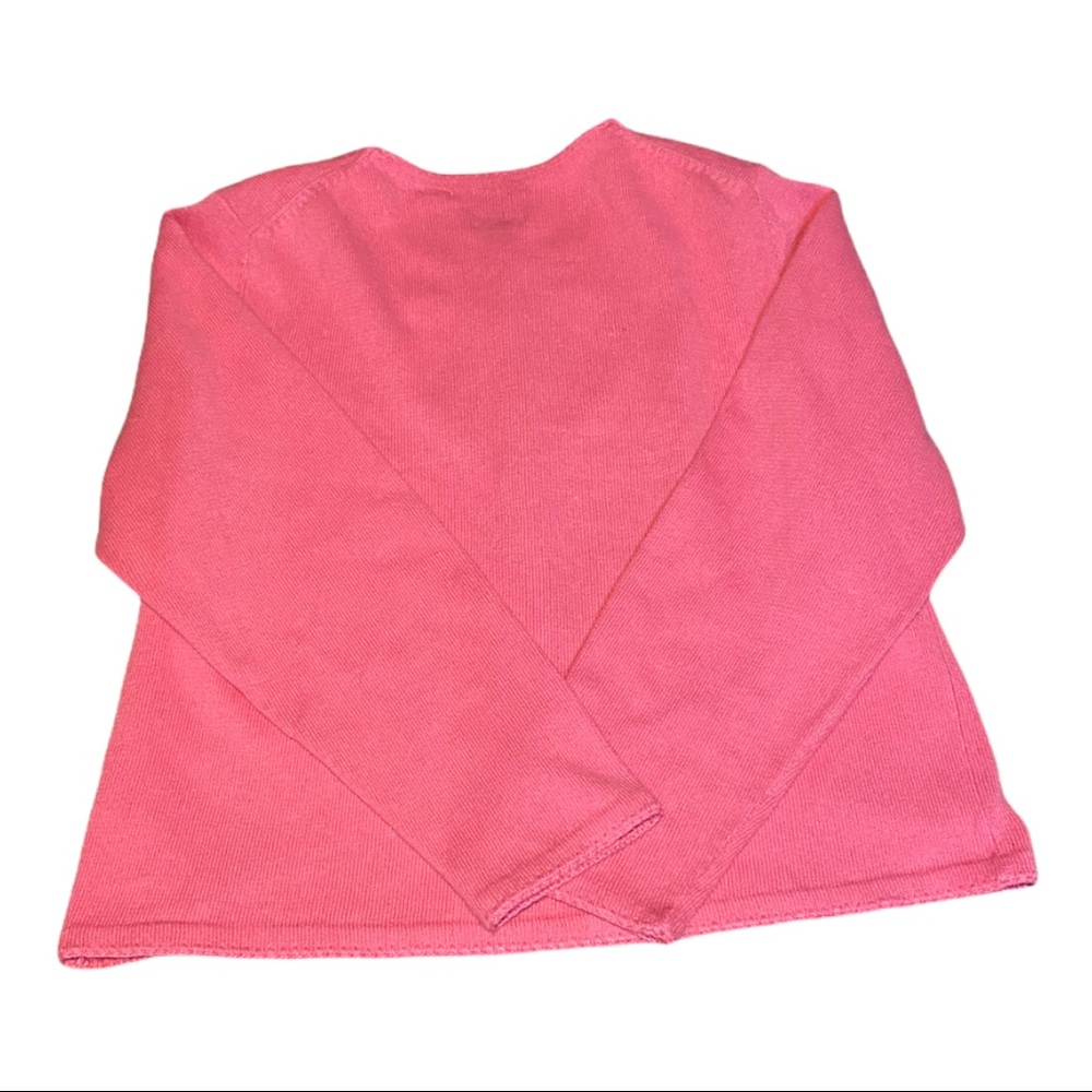 Emma Tricot Beaded Heart Pink Cardigan Sweater Coquette Romantic Cottagecore L - Picture 7 of 8